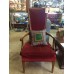 Red velvet armchair